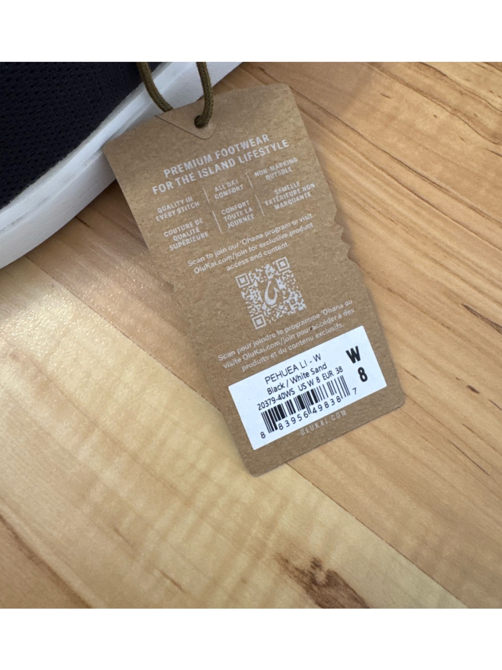 Olukai Women's Pehuea Li Black/White Sand Sneakers NWT $110 Multiple Sizes - Picture 14 of 15
